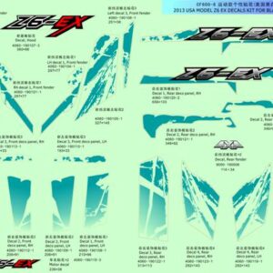 2013 Z6EX DECAL KIT, USA, CFMoto OEM - 4060-1900B0