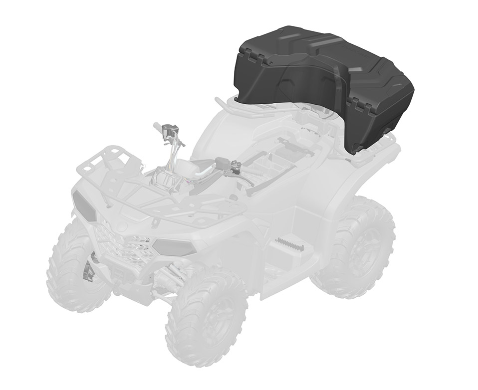 Rear Cargo Box- CFMoto OEM - 9DQV-806100-3001- Fits 2022+ CForce 400 & 500 (Gen 2) and 2024+ CForce 800 Touring & 1000 Touring (gen 3) - Image 3