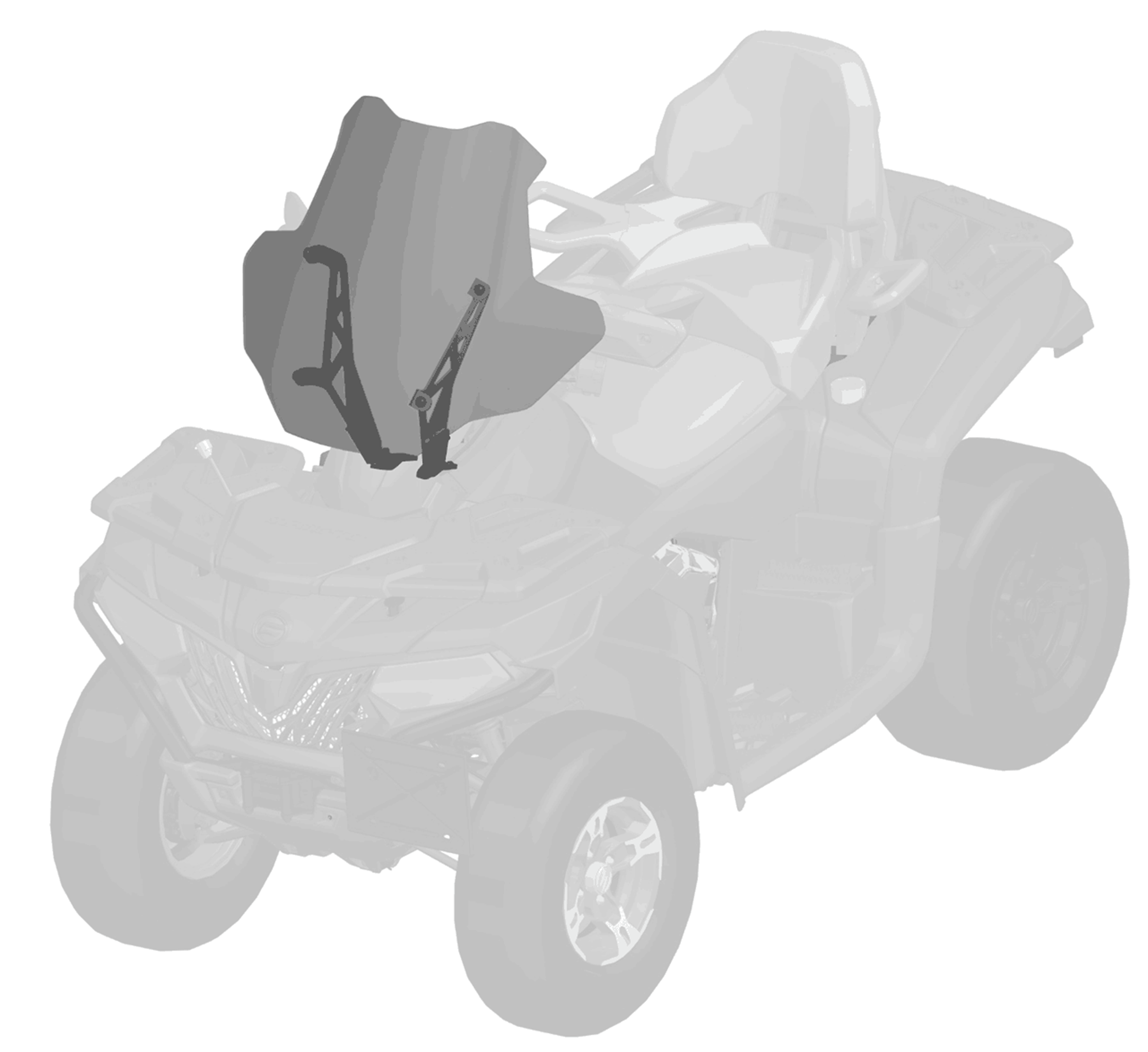 Front Windshield - CFMoto OEM - 9DQV-805200-3000 - 2022+ CForce 400 & 500 (Gen 2)
