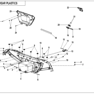 TAIL LIGHT PANEL - CFMoto OEM - 9DS#-043011-6001