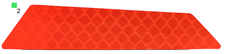 RH FRONT REFLECTIVE STICKER, CFMoto OEM - 9DQV-190032-4000