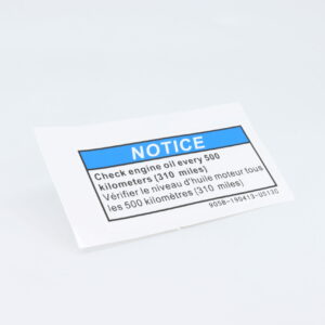 WARNING ENGINE OIL DECAL, CFMoto OEM - 905B-190413