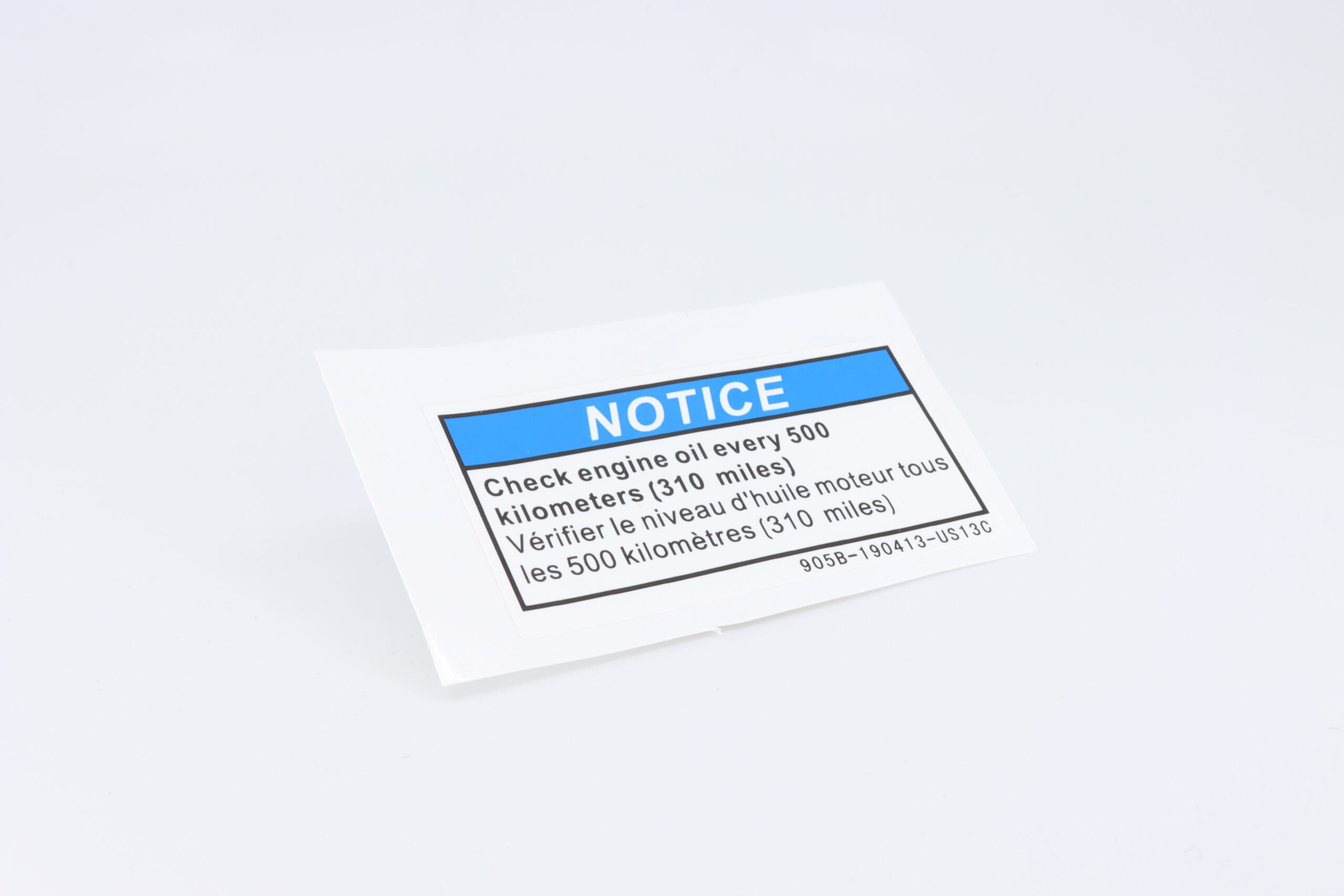 WARNING ENGINE OIL DECAL, CFMoto OEM - 905B-190413