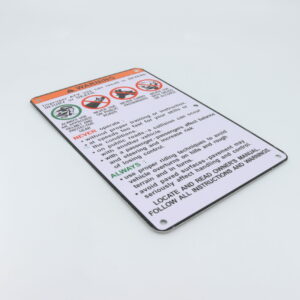 WARNING PLATE, DRIVING, CFMoto OEM - 905B-190401