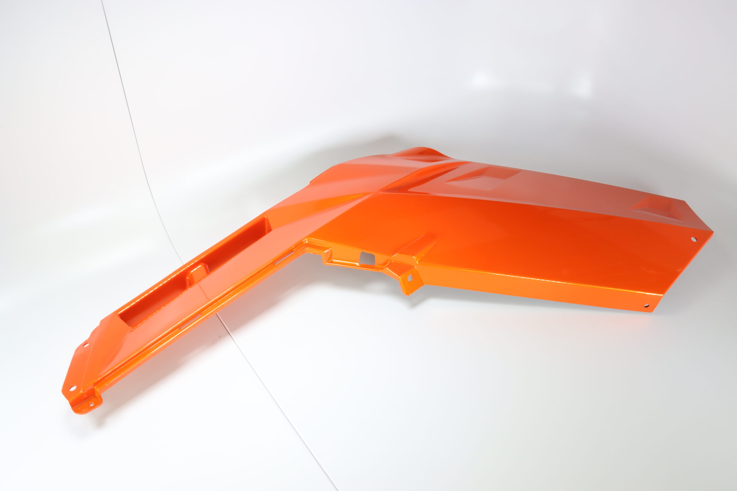 REAR DECO PLATE - LAVA ORANGE - RIGHT - CFMoto OEM - 9060-040004-0YD00