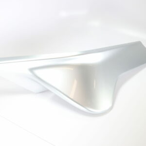 UPPER DECO PLATE, HEADLIGHT - ULTRA SILVER - RIGHT -CFMoto OEM - 5BY0-041023-0VF00