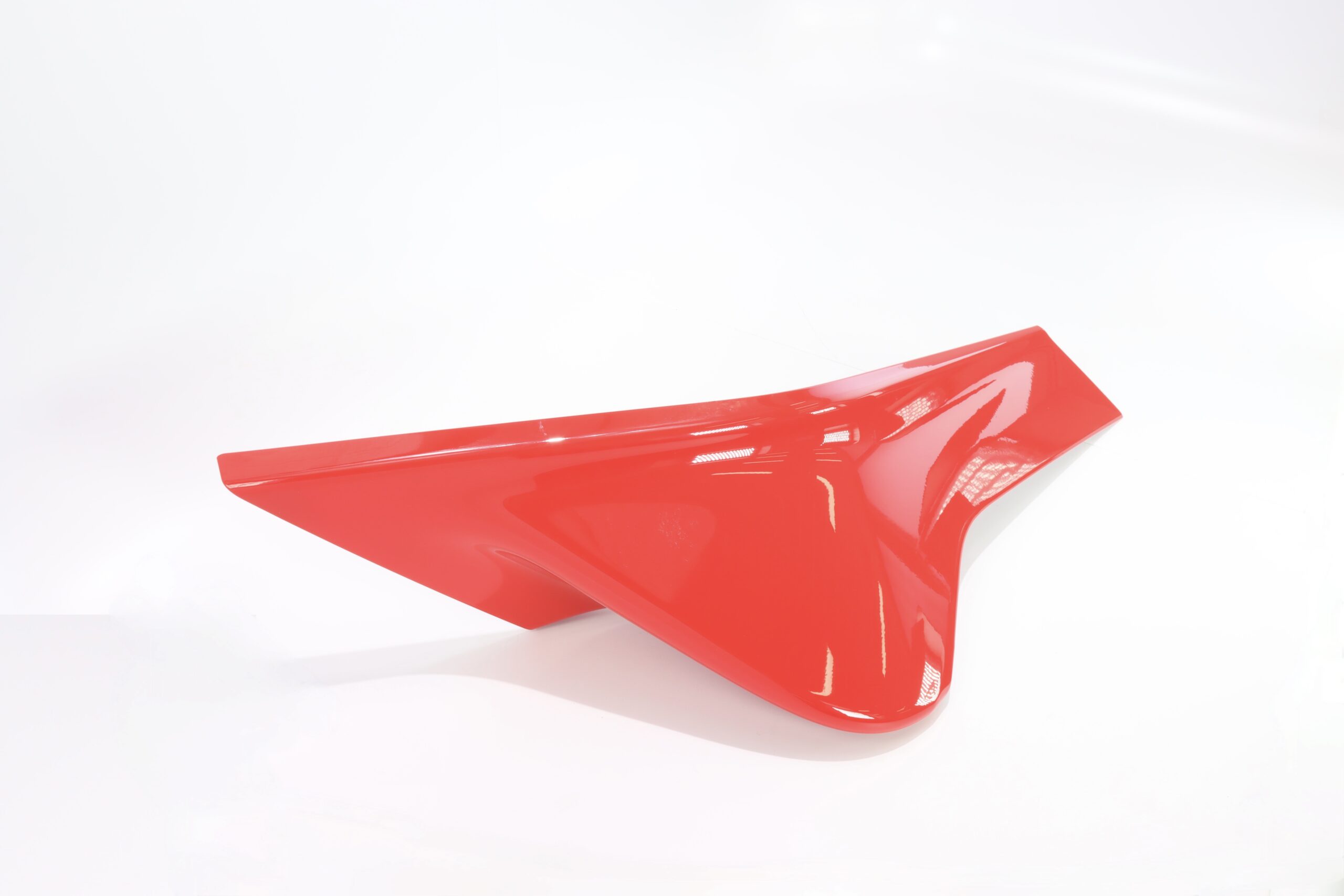 UPPER DECO PLATE - HEADLIGHT - FIRE RED - RIGHT - CFMoto OEM - 5BY0-041023-0R400