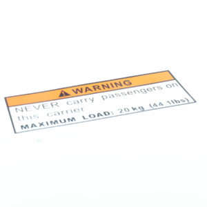 INSTRUCTION LABEL, FRONT RACK LOAD, CFMoto OEM - 9GQ0-190204