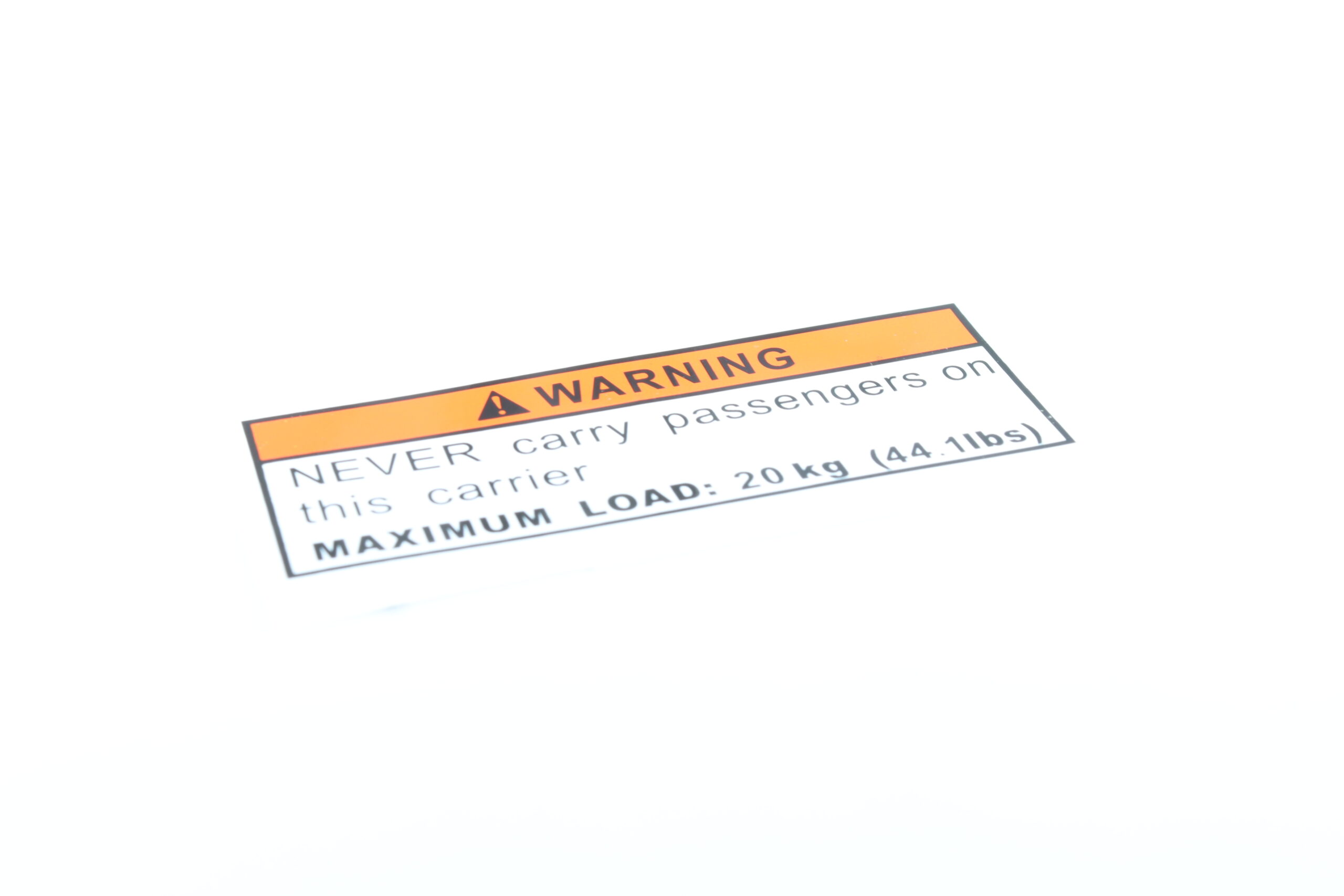 INSTRUCTION LABEL, FRONT RACK LOAD, CFMoto OEM - 9GQ0-190204