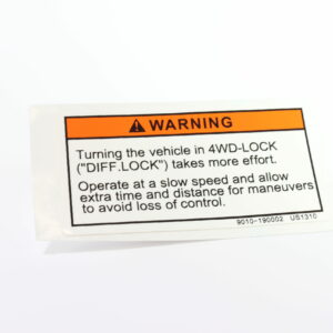 4×4 WARNING LABEL, CFMoto OEM - 9010-190002