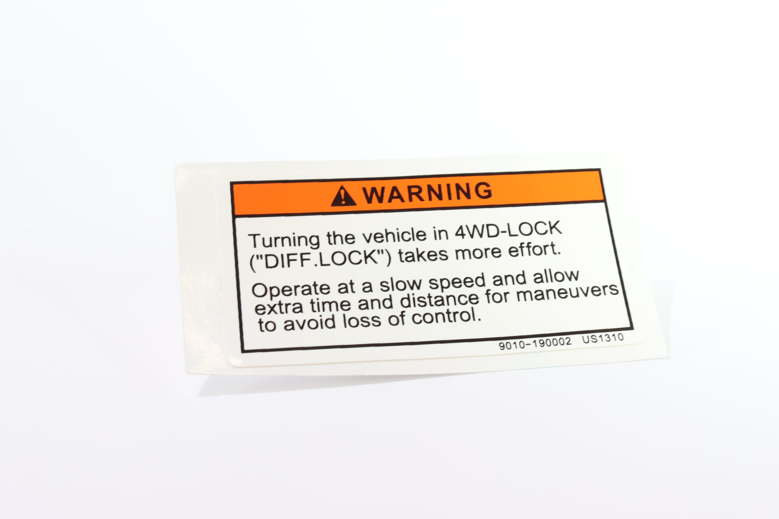 4×4 WARNING LABEL, CFMoto OEM - 9010-190002