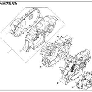 Diagram:  2017 CFMoto ZFORCE 800 Trail CF800US-A CRANKCASE ASSY [E01]
