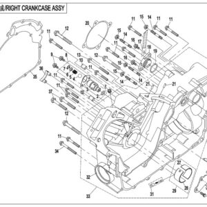 Diagram:  2017 CFMoto ZFORCE 800 Trail CF800US-A RIGHT CRANKCASE ASSY [E03]