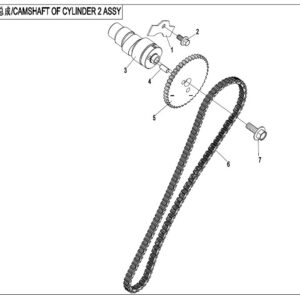 Diagram:  2017 CFMoto ZFORCE 800 Trail CF800US-A CAMSHAFT OF CYLINDER 2 ASSY [E14]