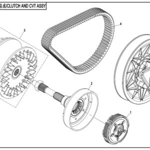 Diagram:  2017 CFMoto ZFORCE 800 Trail CF800US-A CLUTCH AND CVT ASSY [E17]