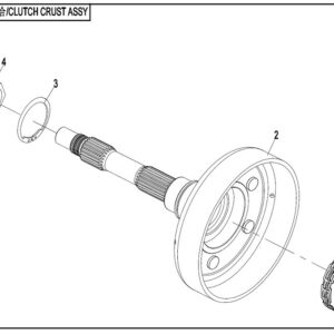 Diagram:  2017 CFMoto ZFORCE 800 Trail CF800US-A WET CLUTCH HOUSING ASSY [E20]