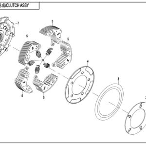 Diagram:  2017 CFMoto ZFORCE 800 Trail CF800US-A WET CLUTCH PAWL ASSY [E21]