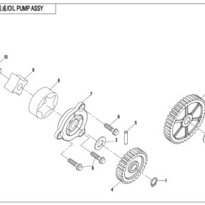 Diagram:  2017 CFMoto ZFORCE 800 Trail CF800US-A OIL PUMP ASSY [E25]