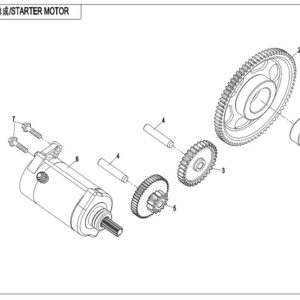 Diagram:  2017 CFMoto ZFORCE 800 Trail CF800US-A STARTER MOTOR [E27]