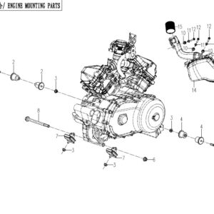 Diagram:  2017 CFMoto ZFORCE 800 Trail CF800US-A ENGINE MOUNTING PARTS [F00-1]