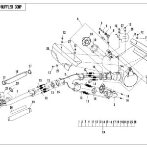 Diagram:  2017 CFMoto ZFORCE 800 Trail CF800US-A MUFFLER COMP [F02]