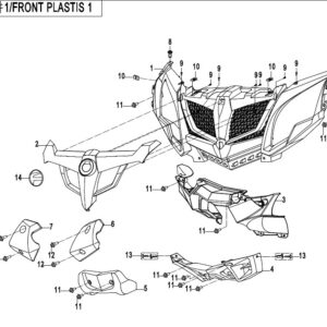 Diagram:  2017 CFMoto ZFORCE 800 Trail CF800US-A FRONT PLASTICS-1 [F04-1]