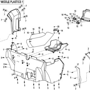 Diagram:  2017 CFMoto ZFORCE 800 Trail CF800US-A MIDDLE PLASTICS-1 [F04-3]