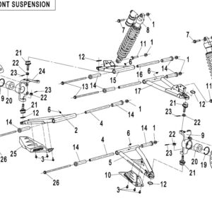 Diagram:  2017 CFMoto ZFORCE 800 Trail CF800US-A FRONT SUSPENSION [F05]