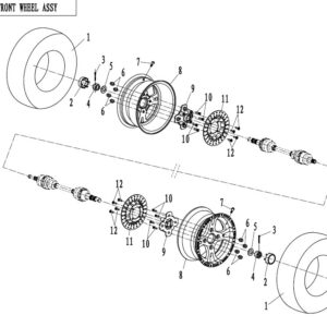 Diagram:  2017 CFMoto ZFORCE 800 Trail CF800US-A FRONT WHEEL ASSY [F07]