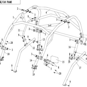 Diagram:  2017 CFMoto ZFORCE 800 Trail CF800US-A CAB FRAME (ROPS) [F23]