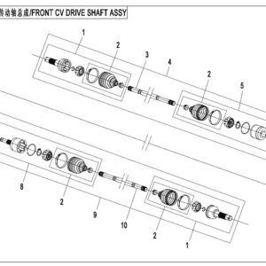 Diagram:  2017 CFMoto ZFORCE 800 Trail CF800US-A FRONT CV DRIVE SHAFT ASSY(ODN) [F27-C]