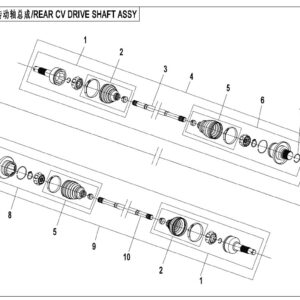 Diagram:  2017 CFMoto ZFORCE 800 Trail CF800US-A REAR CV DRIVE SHAFT ASSY (SPS) [F28-A]