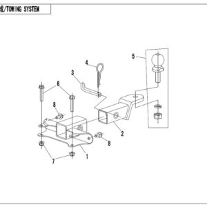 Diagram:  2017 CFMoto ZFORCE 800 Trail CF800US-A TOWING SYSTEM(RECEIVER TYPE) [F40-A]