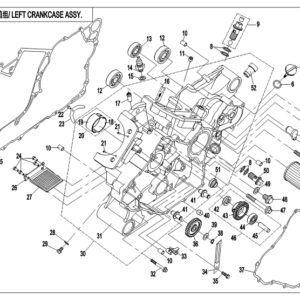 Diagram:  2018 CFMoto ZFORCE 800 Trail CF800US-A LEFT CRANKCASE ASSY.(STANDARD) [E01-1-A]
