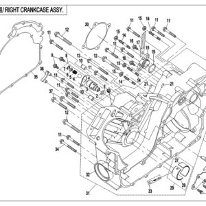 Diagram:  2018 CFMoto ZFORCE 800 Trail CF800US-A RIGHT CRANKCASE ASSY. [E01-2]
