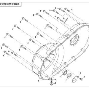 Diagram:  2018 CFMoto ZFORCE 800 Trail CF800US-A CVT COVER ASSY. [E01-4]