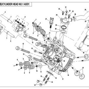 Diagram:  2018 CFMoto ZFORCE 800 Trail CF800US-A CYL HEAD NO.1 ASSY (STARTER END) [E02-2]