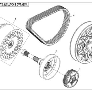 Diagram:  2018 CFMoto ZFORCE 800 Trail CF800US-A CVT ASSY. [E05]