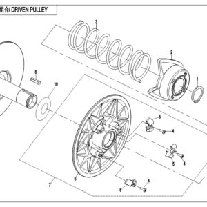 Diagram:  2018 CFMoto ZFORCE 800 Trail CF800US-A DRIVEN PULLEY. [E05-2]