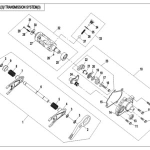 Diagram:  2018 CFMoto ZFORCE 800 Trail CF800US-A TRANSMISSION ASSY (3) [E06-3]