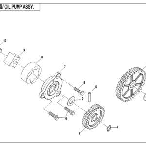 Diagram:  2018 CFMoto ZFORCE 800 Trail CF800US-A OIL PUMP ASSY. [E07]