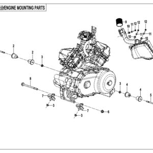 Diagram:  2018 CFMoto ZFORCE 800 Trail CF800US-A ENGINE MOUNTING PARTS [F00-1]