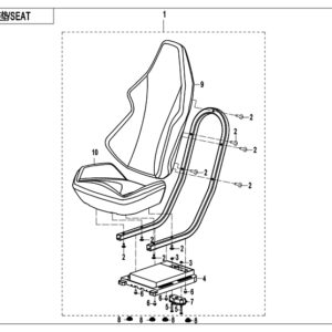 Diagram:  2018 CFMoto ZFORCE 800 Trail CF800US-A SEAT(BLACK & WHTIE) [F13-C]