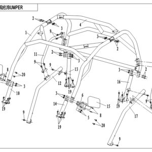 Diagram:  2018 CFMoto ZFORCE 800 Trail CF800US-A ROLL CAGE [F23]