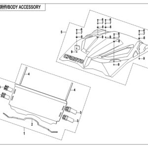 Diagram:  2018 CFMoto ZFORCE 800 Trail CF800US-A BODY ACCESSORIES 2 [F26-2-A]