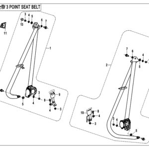 Diagram:  2018 CFMoto ZFORCE 800 Trail CF800US-A 3-POINT SEAT BELT(SUMITOMO) [F34-B]