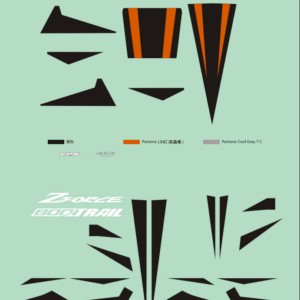Diagram:  2018 CFMoto ZFORCE 800 Trail CF800US-A DECAL(USA) ORANGE [F19-H]