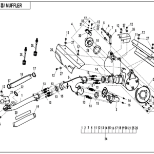 Diagram:  2022 CFMoto ZFORCE 800 Trail CF800US-A MUFFLER [F02-V3]