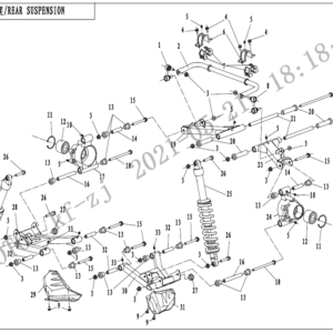 Diagram:  2022 CFMoto ZFORCE 800 Trail CF800US-A REAR SUSPENSION [F06-B-V3]