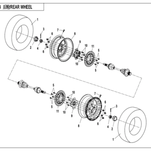 Diagram:  2022 CFMoto ZFORCE 800 Trail CF800US-A REAR WHEEL [F11-B]